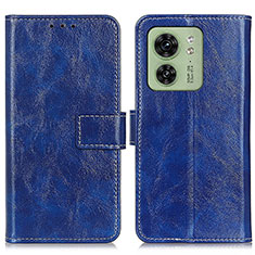 Coque Portefeuille Livre Cuir Etui Clapet K04Z pour Motorola Moto Edge 40 5G Bleu