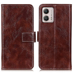 Coque Portefeuille Livre Cuir Etui Clapet K04Z pour Motorola Moto G53 5G Marron