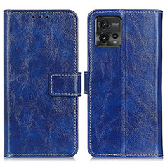 Coque Portefeuille Livre Cuir Etui Clapet K04Z pour Motorola Moto G72 Bleu