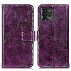 Coque Portefeuille Livre Cuir Etui Clapet K04Z pour Motorola Moto G72 Violet