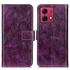 Coque Portefeuille Livre Cuir Etui Clapet K04Z pour Motorola Moto G84 5G Violet