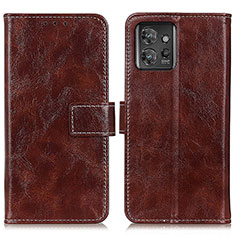 Coque Portefeuille Livre Cuir Etui Clapet K04Z pour Motorola ThinkPhone 5G Marron