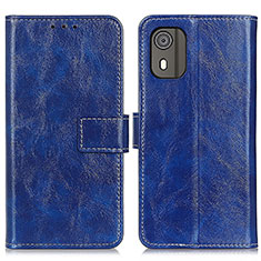 Coque Portefeuille Livre Cuir Etui Clapet K04Z pour Nokia C02 Bleu