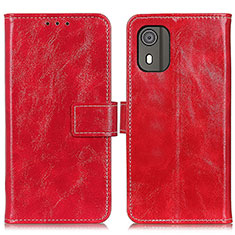 Coque Portefeuille Livre Cuir Etui Clapet K04Z pour Nokia C02 Rouge