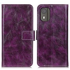 Coque Portefeuille Livre Cuir Etui Clapet K04Z pour Nokia C02 Violet