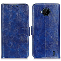 Coque Portefeuille Livre Cuir Etui Clapet K04Z pour Nokia C20 Plus Bleu