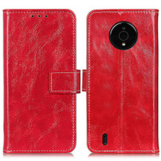 Coque Portefeuille Livre Cuir Etui Clapet K04Z pour Nokia C200 Rouge