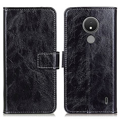 Coque Portefeuille Livre Cuir Etui Clapet K04Z pour Nokia C21 Noir