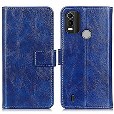 Coque Portefeuille Livre Cuir Etui Clapet K04Z pour Nokia C21 Plus Bleu