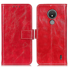 Coque Portefeuille Livre Cuir Etui Clapet K04Z pour Nokia C21 Rouge