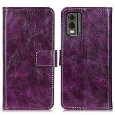 Coque Portefeuille Livre Cuir Etui Clapet K04Z pour Nokia C210 Violet