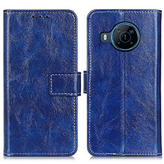 Coque Portefeuille Livre Cuir Etui Clapet K04Z pour Nokia X100 5G Bleu