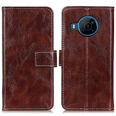 Coque Portefeuille Livre Cuir Etui Clapet K04Z pour Nokia X100 5G Marron