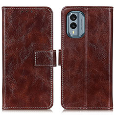 Coque Portefeuille Livre Cuir Etui Clapet K04Z pour Nokia X30 5G Marron