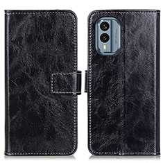 Coque Portefeuille Livre Cuir Etui Clapet K04Z pour Nokia X30 5G Noir