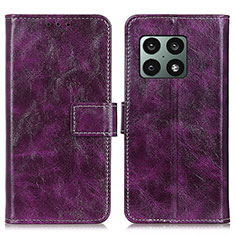 Coque Portefeuille Livre Cuir Etui Clapet K04Z pour OnePlus 10 Pro 5G Violet