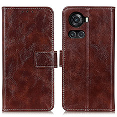 Coque Portefeuille Livre Cuir Etui Clapet K04Z pour OnePlus 10R 5G Marron