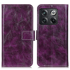 Coque Portefeuille Livre Cuir Etui Clapet K04Z pour OnePlus 10T 5G Violet