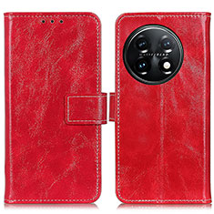 Coque Portefeuille Livre Cuir Etui Clapet K04Z pour OnePlus 11 5G Rouge