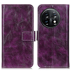 Coque Portefeuille Livre Cuir Etui Clapet K04Z pour OnePlus 11 5G Violet