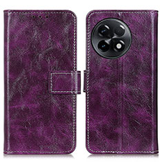 Coque Portefeuille Livre Cuir Etui Clapet K04Z pour OnePlus Ace 2 5G Violet