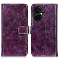 Coque Portefeuille Livre Cuir Etui Clapet K04Z pour OnePlus Nord CE 3 5G Violet