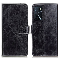 Coque Portefeuille Livre Cuir Etui Clapet K04Z pour Oppo A16 Noir