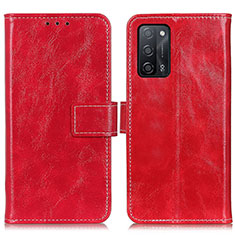 Coque Portefeuille Livre Cuir Etui Clapet K04Z pour Oppo A53s 5G Rouge