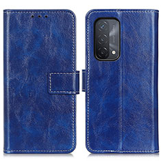 Coque Portefeuille Livre Cuir Etui Clapet K04Z pour Oppo A54 5G Bleu
