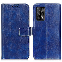 Coque Portefeuille Livre Cuir Etui Clapet K04Z pour Oppo A74 4G Bleu