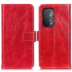 Coque Portefeuille Livre Cuir Etui Clapet K04Z pour Oppo A74 5G Rouge