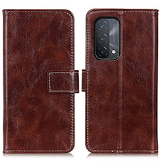 Coque Portefeuille Livre Cuir Etui Clapet K04Z pour Oppo A93 5G Marron