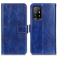 Coque Portefeuille Livre Cuir Etui Clapet K04Z pour Oppo A95 5G Bleu