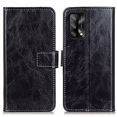 Coque Portefeuille Livre Cuir Etui Clapet K04Z pour Oppo F19 Noir