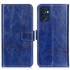 Coque Portefeuille Livre Cuir Etui Clapet K04Z pour Oppo Find X5 Lite 5G Bleu