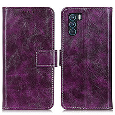 Coque Portefeuille Livre Cuir Etui Clapet K04Z pour Oppo K9 Pro 5G Violet