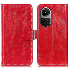 Coque Portefeuille Livre Cuir Etui Clapet K04Z pour Oppo Reno10 5G Rouge