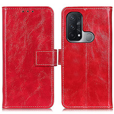 Coque Portefeuille Livre Cuir Etui Clapet K04Z pour Oppo Reno5 A Rouge