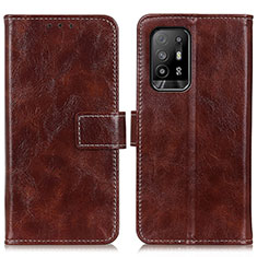 Coque Portefeuille Livre Cuir Etui Clapet K04Z pour Oppo Reno5 Z 5G Marron