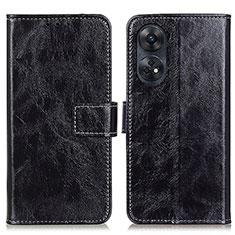 Coque Portefeuille Livre Cuir Etui Clapet K04Z pour Oppo Reno8 T 4G Noir