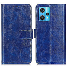 Coque Portefeuille Livre Cuir Etui Clapet K04Z pour Realme 9 4G Bleu