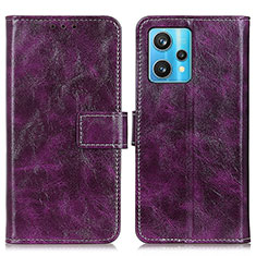 Coque Portefeuille Livre Cuir Etui Clapet K04Z pour Realme 9 4G Violet