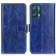 Coque Portefeuille Livre Cuir Etui Clapet K04Z pour Realme 9 5G Bleu