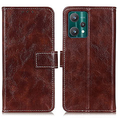 Coque Portefeuille Livre Cuir Etui Clapet K04Z pour Realme 9 5G Marron