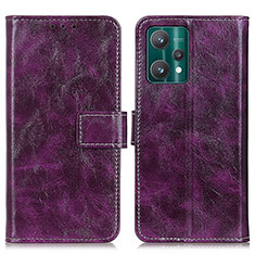 Coque Portefeuille Livre Cuir Etui Clapet K04Z pour Realme 9 5G Violet