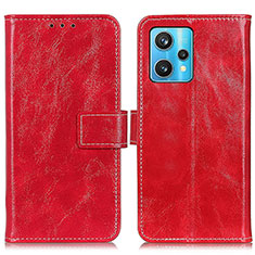 Coque Portefeuille Livre Cuir Etui Clapet K04Z pour Realme 9 Pro+ Plus 5G Rouge