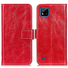 Coque Portefeuille Livre Cuir Etui Clapet K04Z pour Realme C20A Rouge