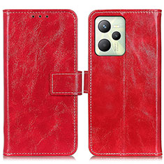 Coque Portefeuille Livre Cuir Etui Clapet K04Z pour Realme C35 Rouge