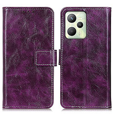 Coque Portefeuille Livre Cuir Etui Clapet K04Z pour Realme C35 Violet