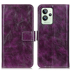 Coque Portefeuille Livre Cuir Etui Clapet K04Z pour Realme GT2 Pro 5G Violet